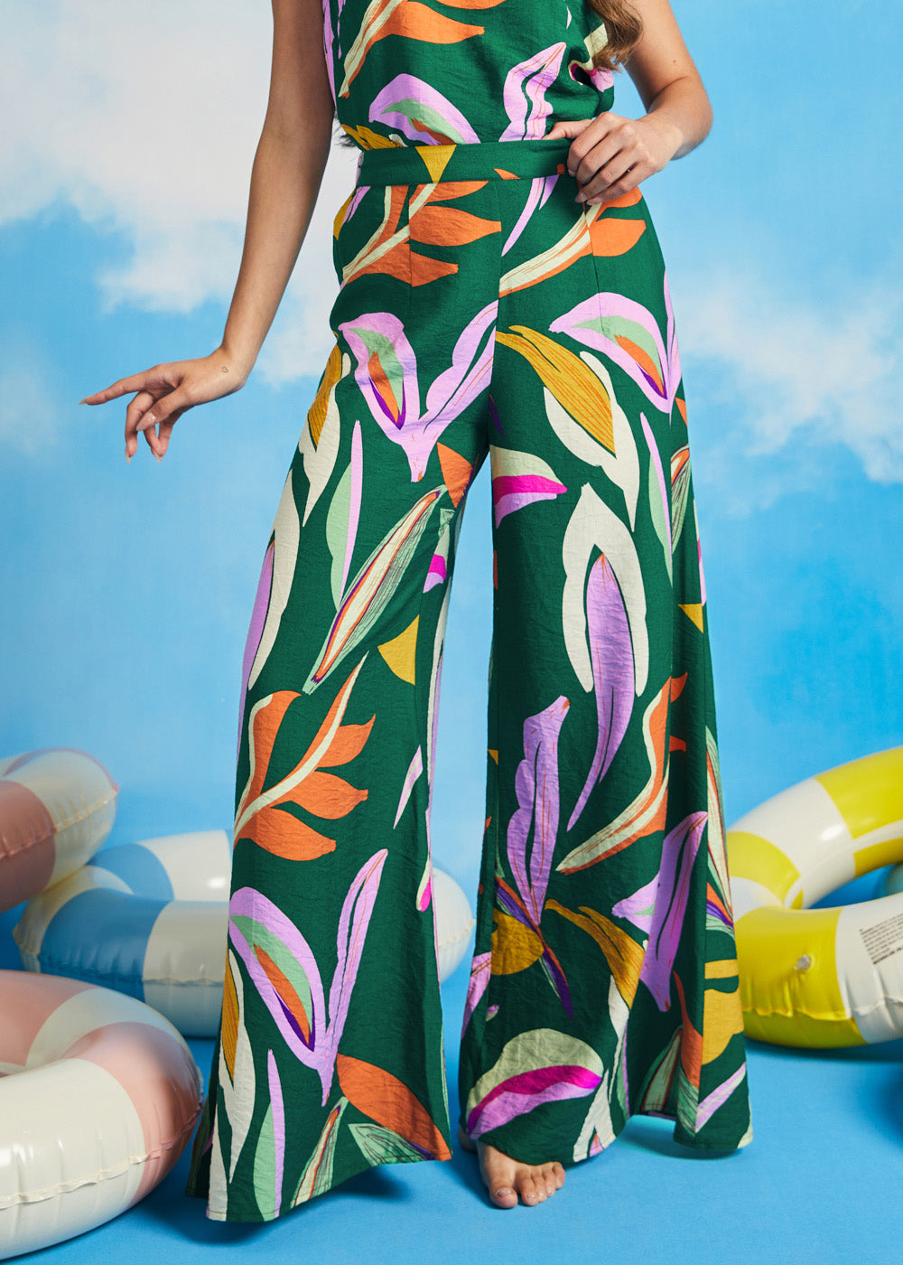 Women's Tropical Print Palazzo Pants – ModCloth