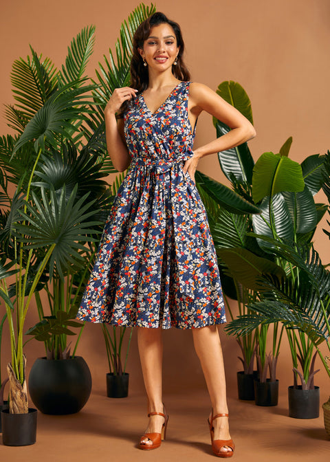 Instant Energy Faux-Wrap Dress