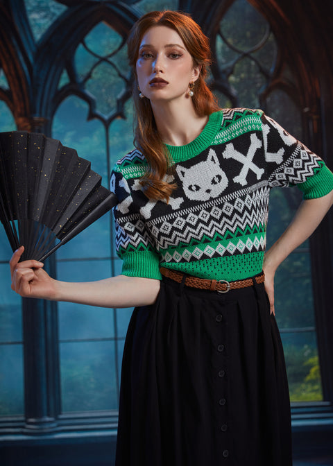 Midnight Familiar Fair Isle Sweater