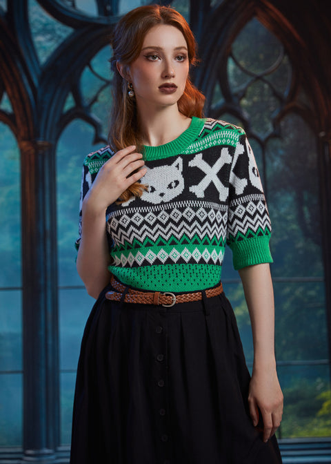 Midnight Familiar Fair Isle Sweater