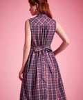 Back view of Carousel Cutie Dress with adjustable self-tie waist