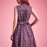 Back view of Carousel Cutie Dress with adjustable self-tie waist