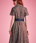 Back view of Rustic Elegance Casual Dress in Willow Bloom