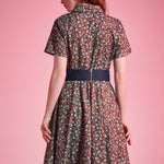 Back view of Rustic Elegance Casual Dress in Willow Bloom