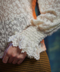 A Novel Romance Lace Blouse in Ghostwriter with romantic floral lace detail