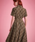 Back view of Rustic Elegance Casual Dress in Moss & Meadow
