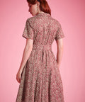 Back view of Rustic Elegance Casual Dress in Cranberry Cottage