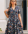 Woman wearing ModCloth Rustic Elegance mushroom print midi dress in Morel of the Story