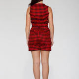 Black & Red Checkmate Romper