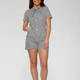 Black & White Gingham Romper