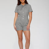 Black & White Gingham Romper
