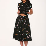 Black Beauty Salon Top & Skirt