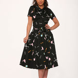 Black Beauty Salon Top & Skirt