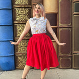 Peggy Swing Skirt in Red