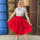 Peggy Swing Skirt in Red