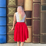 Peggy Swing Skirt in Red