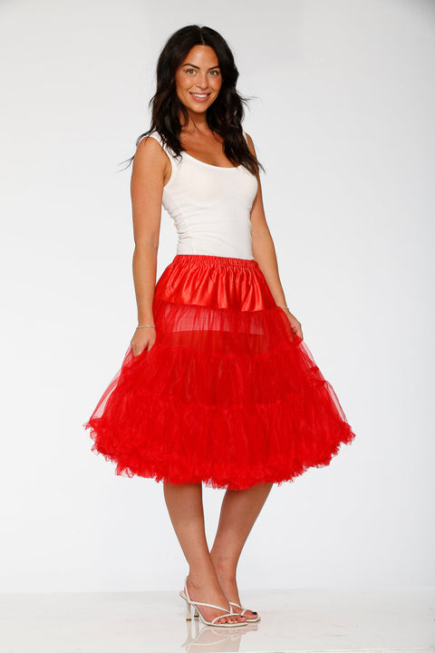 red petticoat dress Vintage Petticoat Dress Festive Red Jacquard Pattern "Maple"