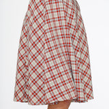 Red Plaid Swing Skirt