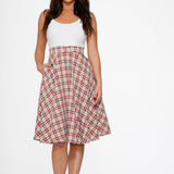 Red Plaid Swing Skirt