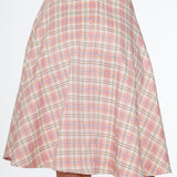 Pink Plaid Swing Skirt