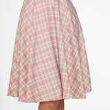 Pink Plaid Swing Skirt