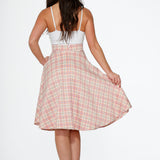 Pink Plaid Swing Skirt