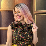 Vintage Style Bow Top in Fall Leaves