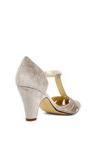 Sergi Velvet T-Strap Heels