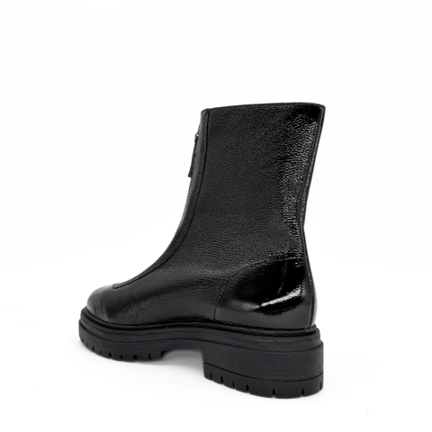 Zorro Patent Leather Booties
