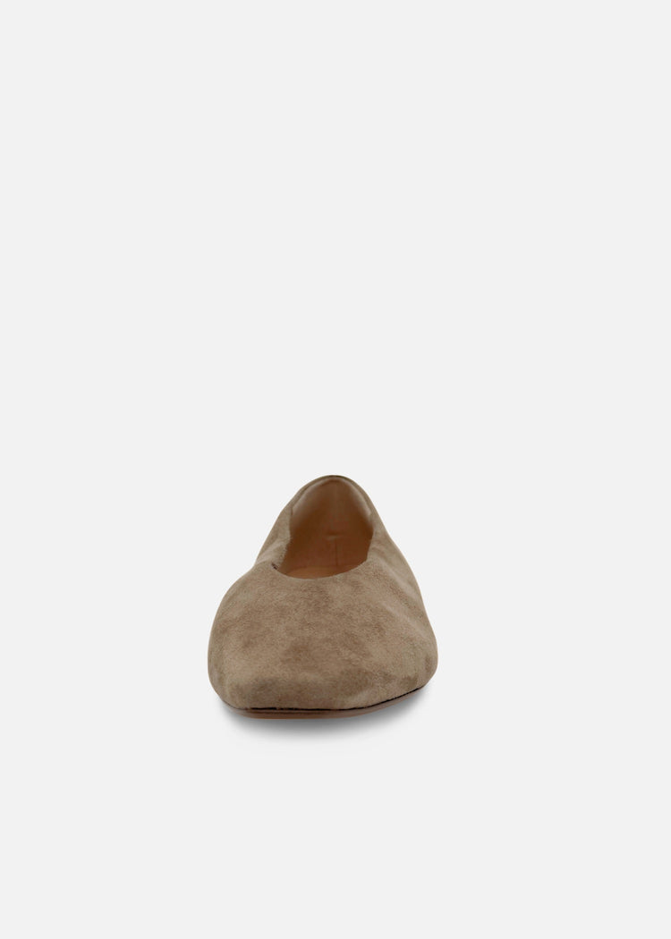 Slick Suede Ballet Flats