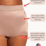 High Waist Tummy Control Panty with Inner Lining, Light Shaping | Style 513