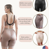 High Waist Light Shaping Bike Short | Satin 4-Way Stretch with Built-In Panty | Style 518