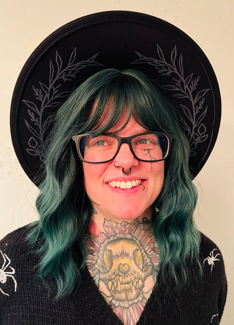 Vegan Felt Hat - XL Brim - Fern Crown