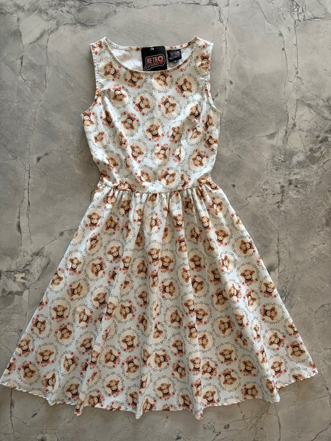 Vintage Style Midi Dress Cows