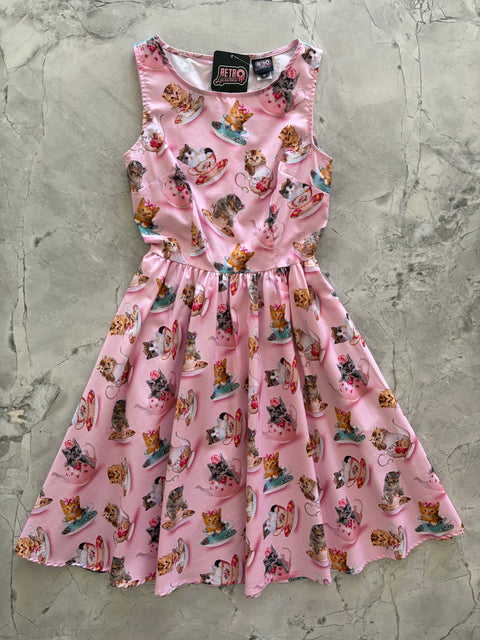 Teacup Cats Vintage Dress
