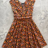 Greta Surplice Dress Pumpkins & Flowers