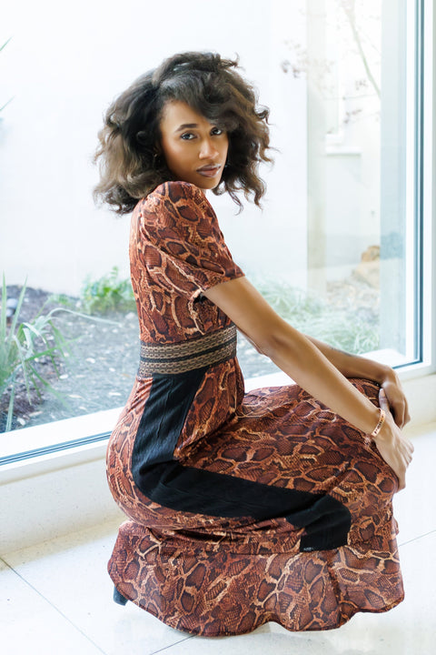 Gigi Dress in Python Siren