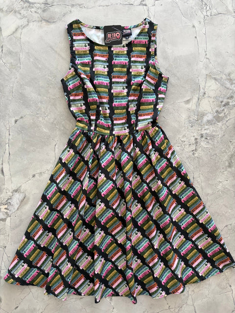 Haunted Book Stacks Vintage Dress