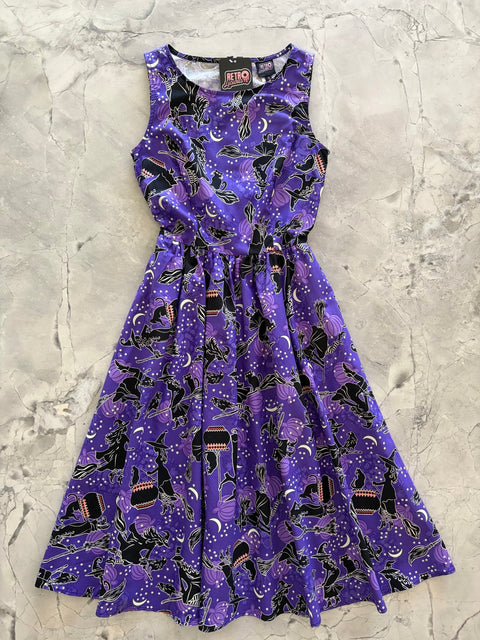 Glow in the Dark Witches Midi Dress