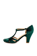 Sergi Velvet T-Strap Heels