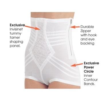 High Waist Firm Shaping Panty with Zipper with Hook and Eye | Style 6101