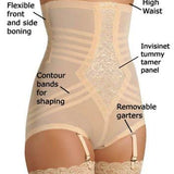 High Waist Panty Girdle with Detachable Garters, Firm Shaping | Style 6109