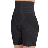 Breathable High Waist Thigh Slimmer with Side Zipper | No Roll Power Mesh Hourglass Shaper | Firm to Extra Firm Support | Style 6201