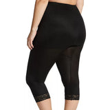 Waistline Capri Pant Liner with Tummy Control Panel | Memory Compression Fabric | Medium Support | Style 6265