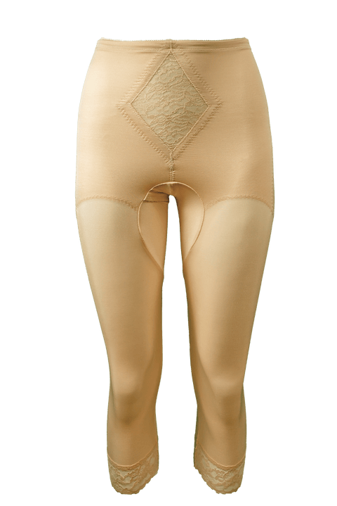 Waistline Capri Pant Liner with Tummy Control Panel | Memory Compression Fabric | Medium Support | Style 6265