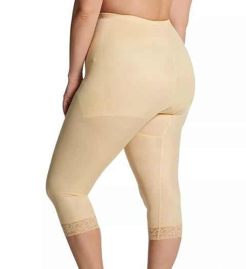 Waistline Capri Pant Liner with Tummy Control Panel | Memory Compression Fabric | Medium Support | Style 6265