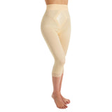 High Waist Capri Pant Liner with Tummy Control Satin Panel | Memory Compression Fabric | Medium Support | Style 6266