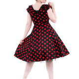 Black & Red Polka Dot Swing Dress