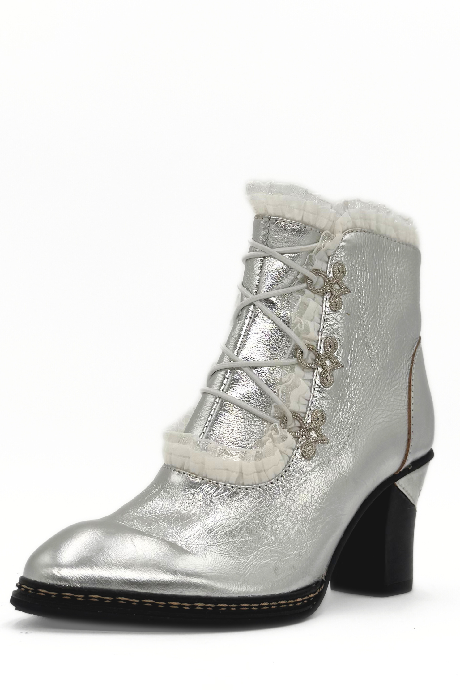 Galleria Metallic Victorian Booties