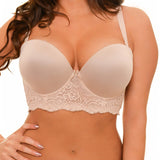 Full Figure Lace Trim Longline Bra | Style 7105